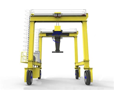 Electric Double Beam Gantry Crane Ton Rubber Tyre Container Gantry