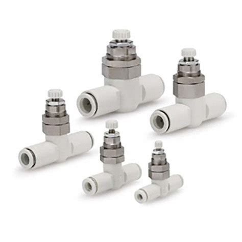 Smc Pneumatics Air Flow Control Valve Flow Control Offset Inline