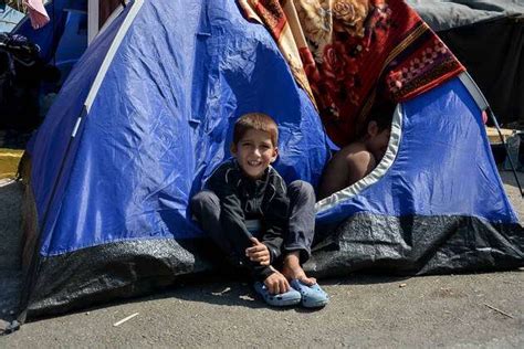 Five Days After The Fires In The Destroyed Refugee Camp Of Moria