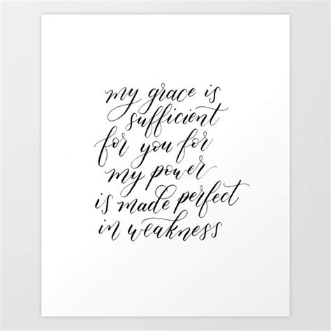 Bible Verse Print My Grace Is Sufficient For You 2 Corinthians 129