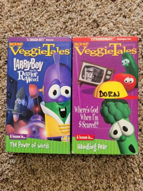 Lot Veggietales Vhs Tapes Movies Veggie Tales Euc Christian Home