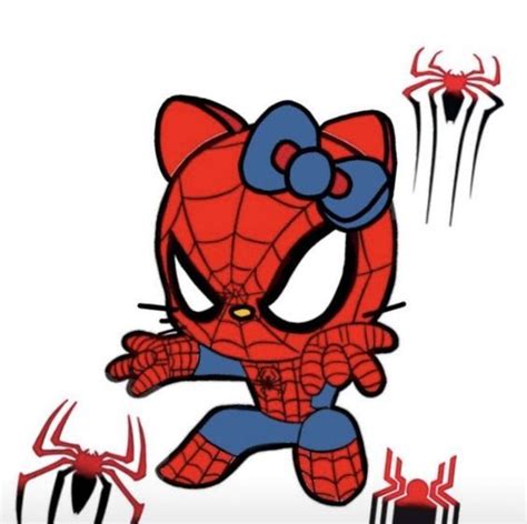 hello kitty spider man Hello kitty dövmeleri Poster tasarımları