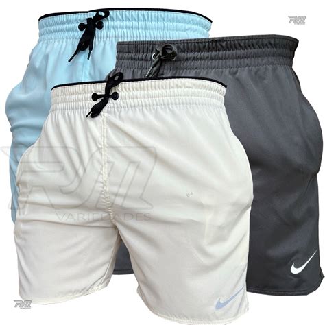 Kit Short De Elastano Dry Fit Bermuda De Praia Piscina E Academia