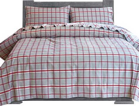 Elegant Comfort Soft 4-Piece Cotton Flannel Sheet Set -Deep Pocket ...