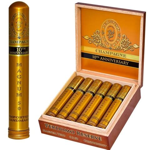 Xì Gà Perdomo 10th Anniversary Champagne Magnum 50 Tubos 12 Điếu