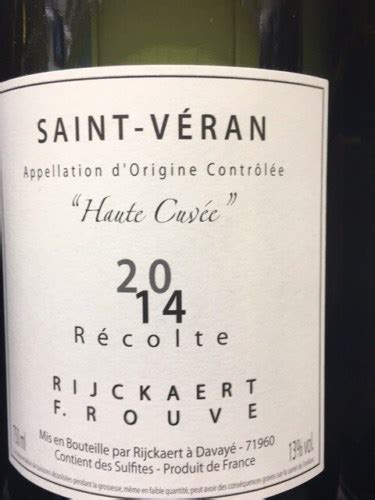 Rijckaert Haute Cuvée Saint Véran Vivino US