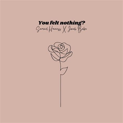 You Felt Nothing Single By Jonah Baker Samuel Harness On Apple Music