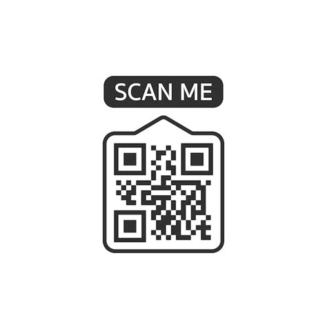 Premium Vector Qr Code For Smartphone Inscription Scan Me With