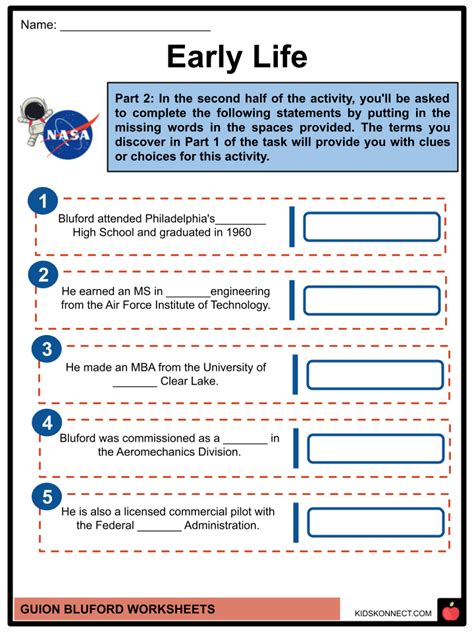 Guion Bluford Worksheets Career Work At Nasa And After Legacy