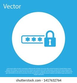 Blue Password Protection Safety Access Icon Stock Vector Royalty Free