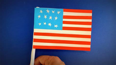 How To Make A Paper Usa Flag For Independence Day 4th Of July Diy