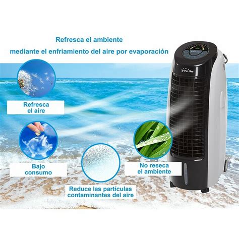 Purline Climatizador Evaporativo Rafy 100 Blanco Negro Altura 88 Cm