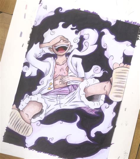 luffy gear 5 drawing 11