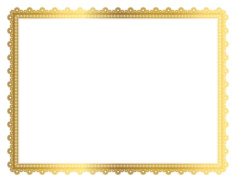 gold border frame transparent picture transparent hq png