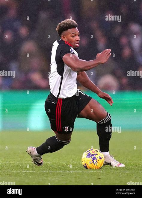 Fulham S Adama Traore In Action During The Premier League Match At