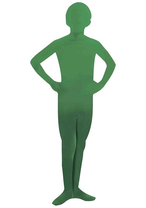 Green Man Kids Zentai Suit Costume 2499