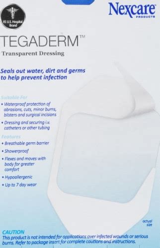 Nexcare Tegaderm Waterproof Transparent Dressing 8 Ct QFC