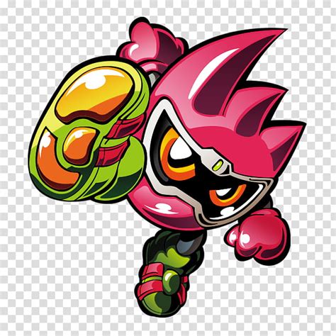 Kamen Rider Ex Aid Mighty Green And Red Character Kicking Art