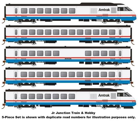 25503 AMTRAK ROHR TURBO TRAIN SET PHASE III LATE - Jr Junction Train ...