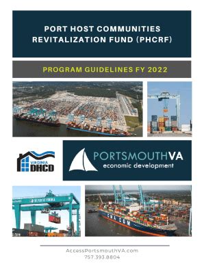 Fillable Online Port Host Communities Revitalization Grant Application