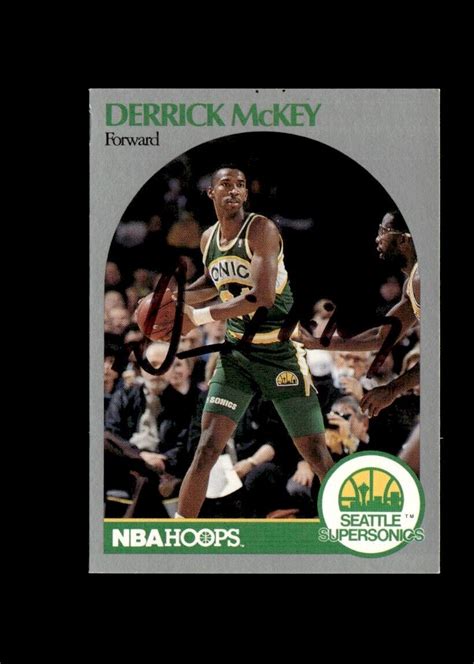 Derrick Mckey Hoops Sonics Authentic Autographed Card Ebay