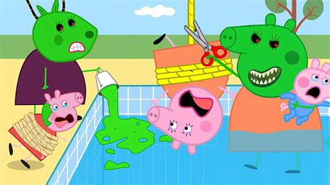 Zombie Apocalypse Daddy Pig Turns Into Zombie Scary Peppa Pig