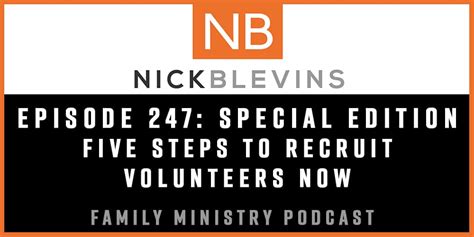 Episode 247 5 Steps To Recruit Volunteers NOW Nickblevins