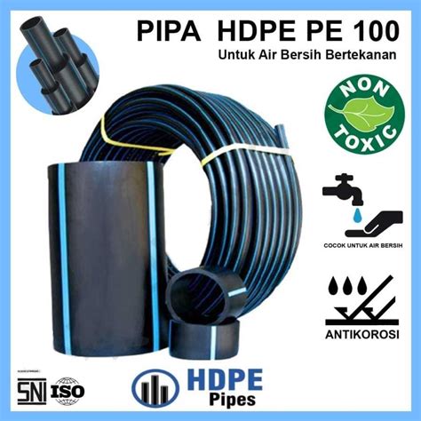 Jual Pipa HDPE Selang HDPE 3 4 PN 10 Inch Hitam Trilliun Prime