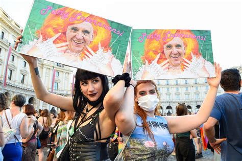 Italian Gay Pride Parade Features Topless Virgin Mary