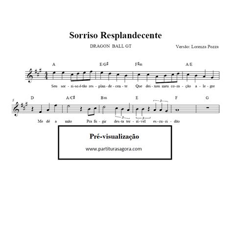 Sorriso Resplandecente Dragon Ball Gt Partitura Partituras Agora