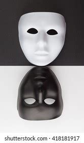 Black White Masks Upside Down On Stock Photo 418181917 Shutterstock