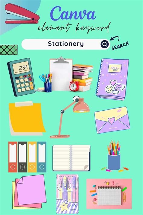 📌💜best Canva Keywords For Elements Stationery Keyword Elements