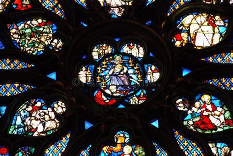 Stained Glass in Sainte Chapelle Paris Stock Photo - Image of stain ...