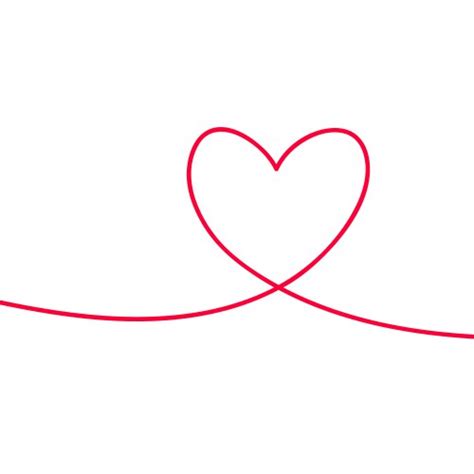 Continuous Line Heart Shape Border With Realistic Vector Image