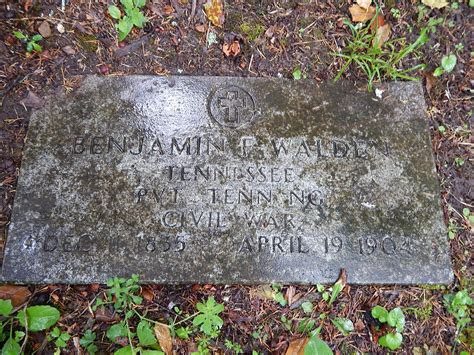 Pvt Benjamin Franklin Walden 1835 1904 Find A Grave Memorial