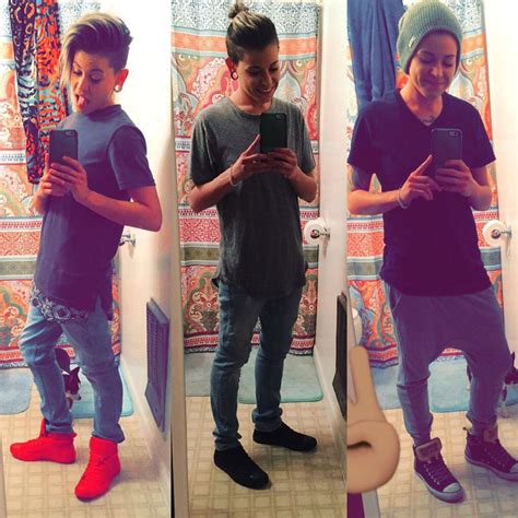 Lesbianstyle Androgynous Undercuthair Converse Lesbian Androgynous Style Man Bun Undercut