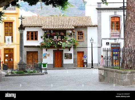 Typical Architecture Of The Houses With Balconies Decorated With