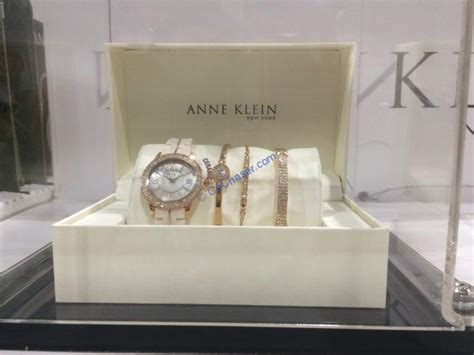 Costco 1255589 Anne Klein New York Pink Ceramic Watch Bracelet Set1 Costcochaser