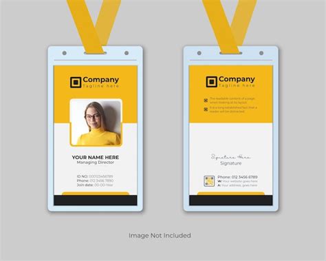 Premium Vector Creative Id Card Template Or Office Employee Id Card