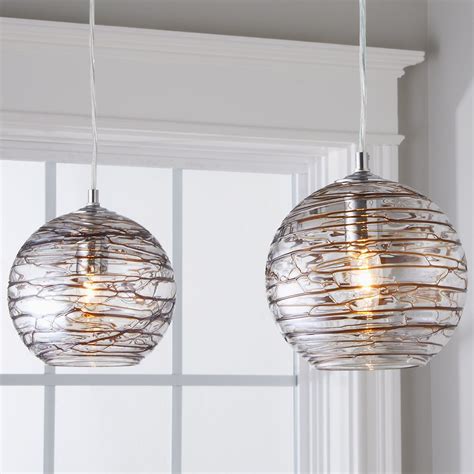 Swirling Glass Globe Pendant Light Glass Globe Pendant Light Glass