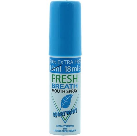 Fresh Breath Mouth Spray Spearmint 18ml Colour Zone Cosmetics