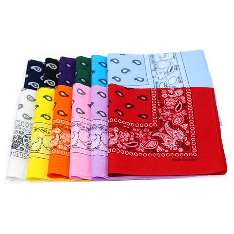 Genluna Pack Paisley Cowboy Bandanas