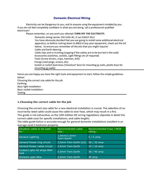 Domestic Electrical Wiring | PDF | Electrical Wiring | Ac Power Plugs ...