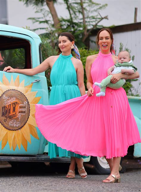 Sydne Style And Kelly GoLightly Wear Milly Pleated Dresses For Summer