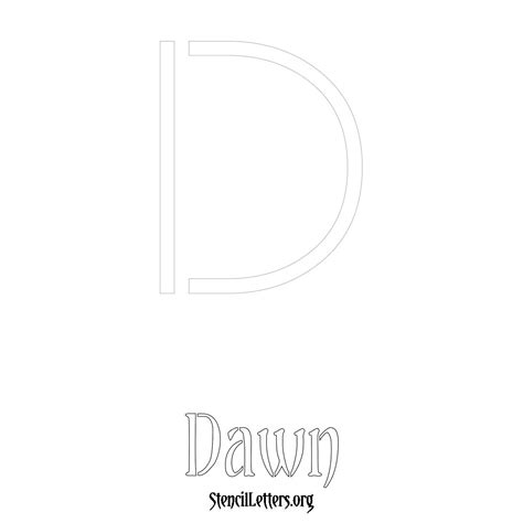 Dawn Free Printable Name Stencils With Unique Typography Styles And