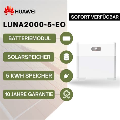 Huawei Luna2000 5 E0 Batterie LUNA2000 5KWh LifePo4 Solarspeicher