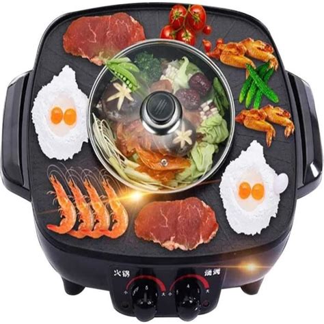 Luernas Hot Pot And Grill En Barbecue Électrique Sans Fumée Shabu