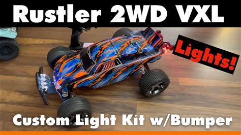 Traxxas Rustler Wd Vxl Custom Light Kit Youtube