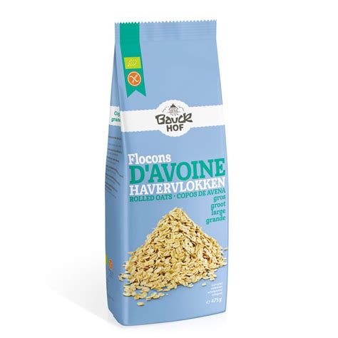 Copos de avena integrales gruesos sin gluten ecológicos de Bauckhof