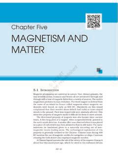 Chapter Five Magnetism And Matter Chapter Five Magnetism And Matter